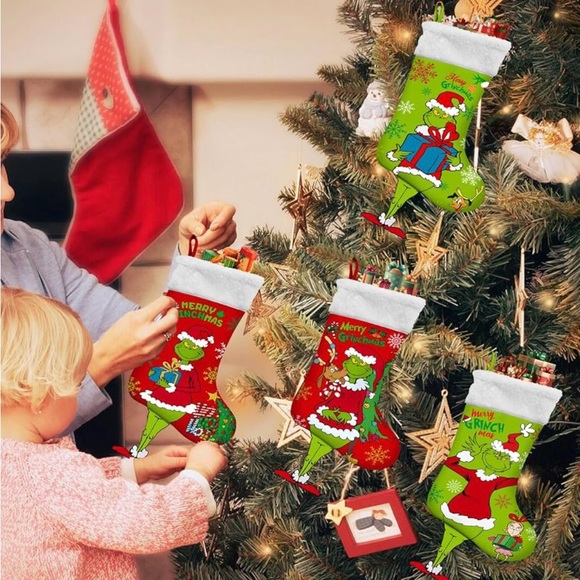 GRINCH Christmas 2 Stockings - 21 Inch NWOT - Picture 8 of 8
